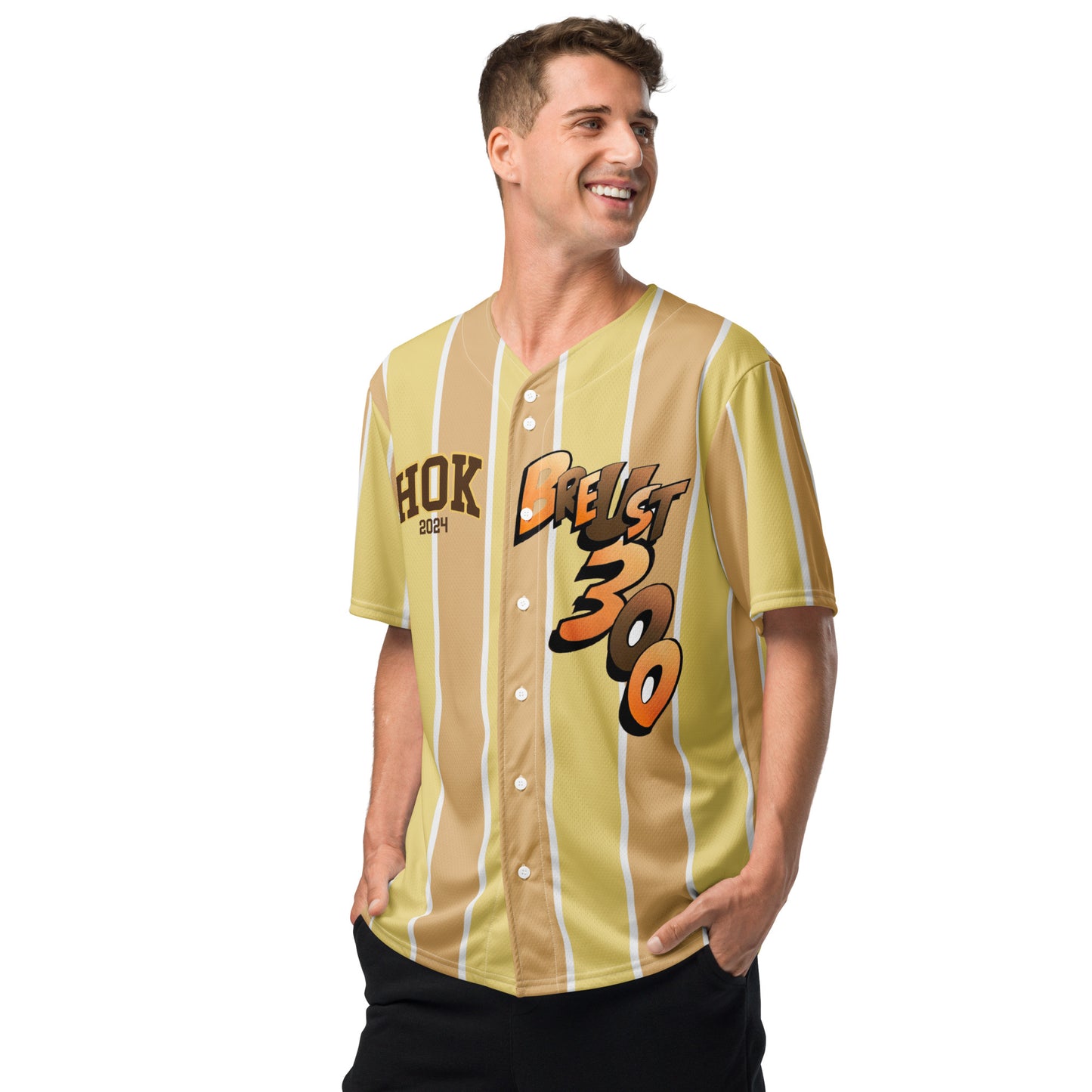 Luke Breust 300 games  baseball jersey