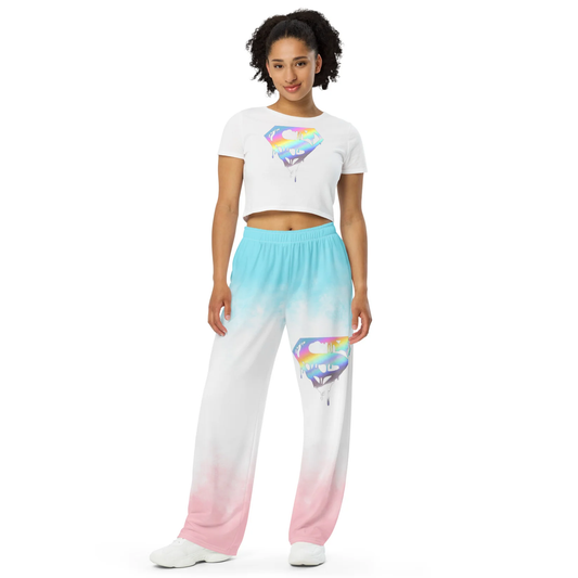 Super Girl unisex wide-leg sweet pants