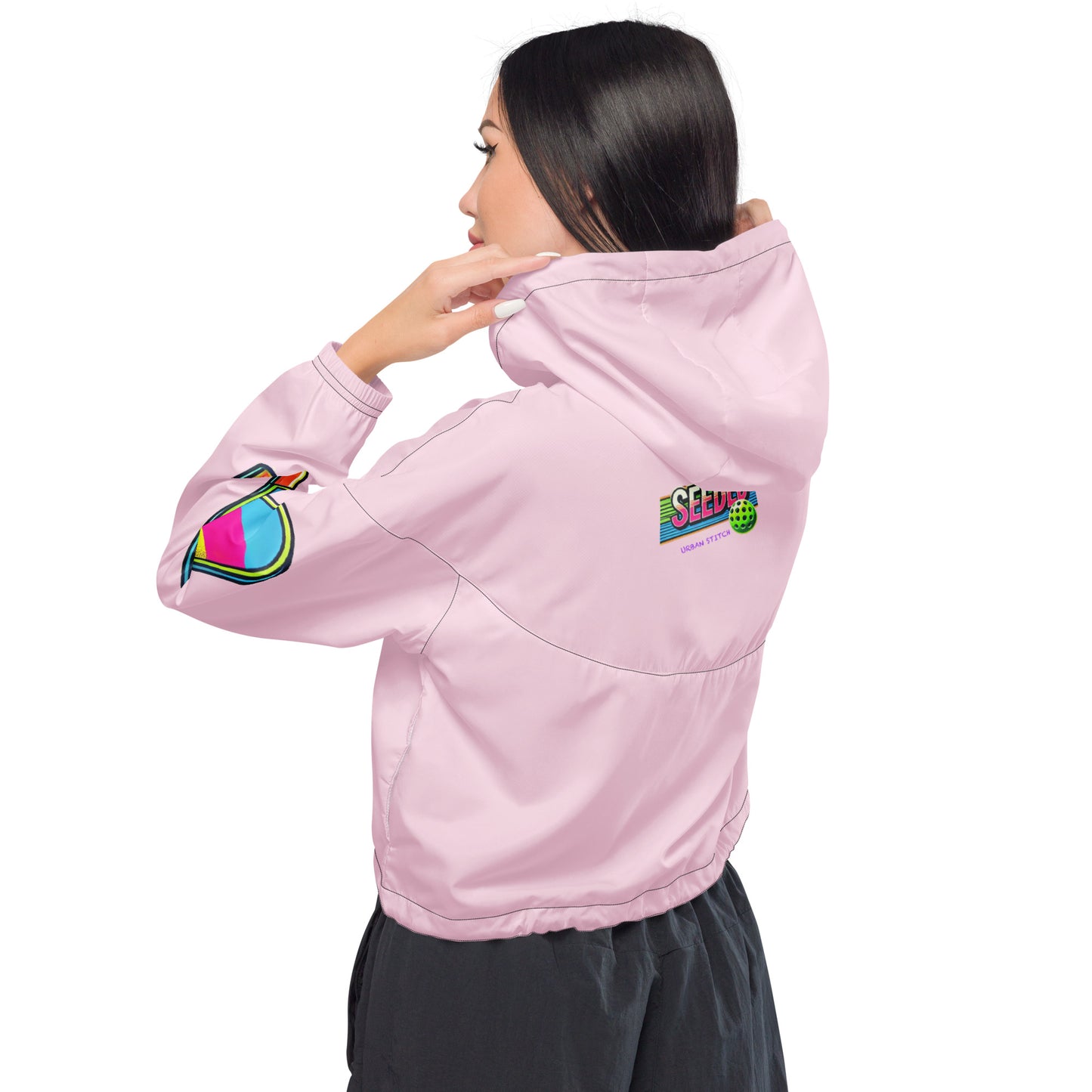 Don't be a Dink - Women’s Pickleball cropped windbreaker