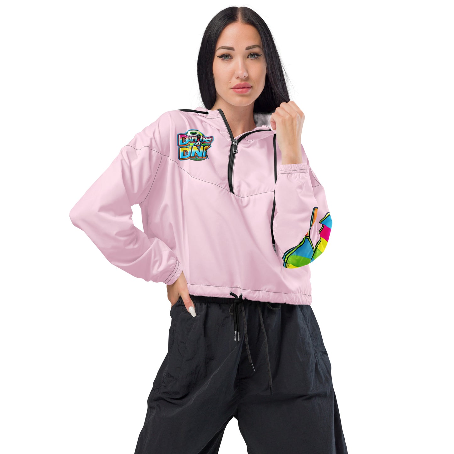 Don't be a Dink - Women’s Pickleball cropped windbreaker