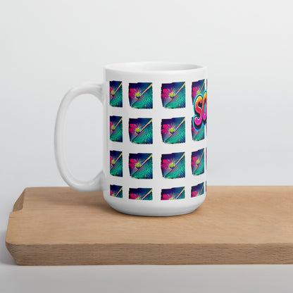 Sorry - Seeded Pickleball White glossy mug